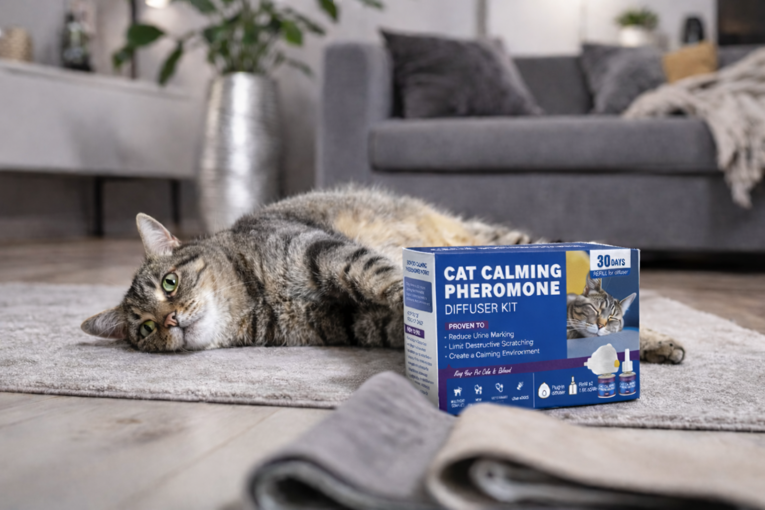 Client satisfait avec produit Pawzena